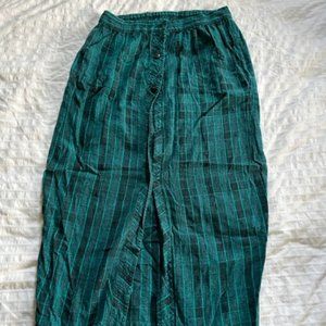 Vintage 60s turquoise maxi skirt